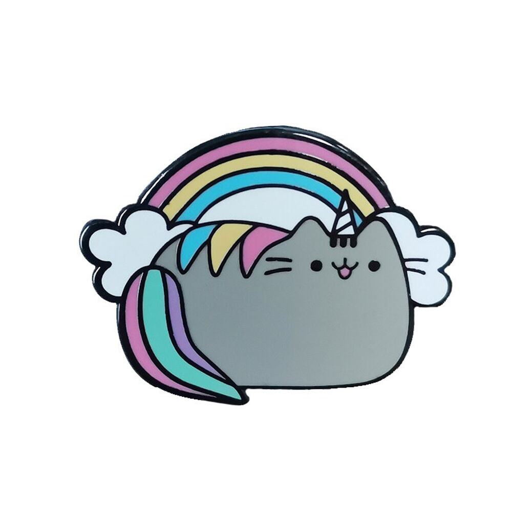 Cute Cat with rainbow Hard Enamel Pins 143-1